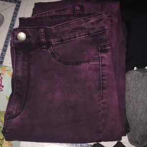 Purple jeans